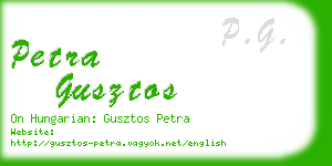petra gusztos business card